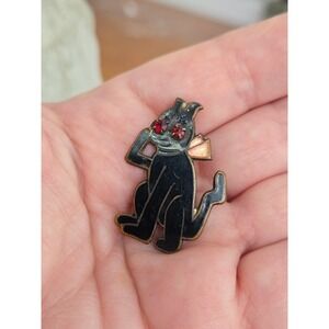 1930's KRAZY KAT Enamel Pin Brooch Cartoon Comic Character  Rare Art Deco